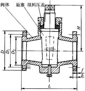 X43W/T-10型二通旋塞阀